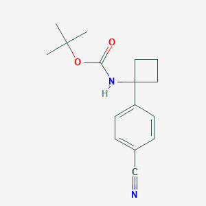 tert-Butyl 1-(4-cyanophenyl)cyclobutylcarbamateͼƬ