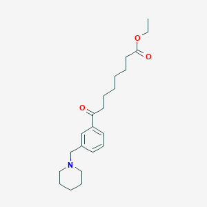 ethyl 8-oxo-8-[3-(piperidinomethyl)phenyl]octanoateͼƬ