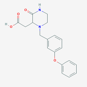 2-[3-Oxo-1-(3-phenoxybenzyl)-2-piperazinyl]acetic acidͼƬ