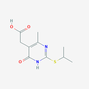 (4-Hydroxy-2-isopropylsulfanyl-6-methyl-pyrimidin-5-yl)-acetic acidͼƬ