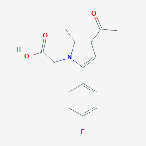 [3-acetyl-5-(4-fluorophenyl)-2-methyl-1H-pyrrol-1-yl]acetic acidͼƬ