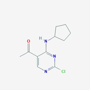 1-[2-Chloro-4-(cyclopentylamino)-5-pyrimidinyl]ethanoneͼƬ