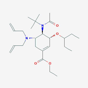 Ethyl(3R,4R,5S)-4-N-Acetyl(1,1-dimethylethyl)amino-5-N,N-diallylamino-3-(1-ethylpropoxy)-1-cyclohexene-1-carboxylate图片