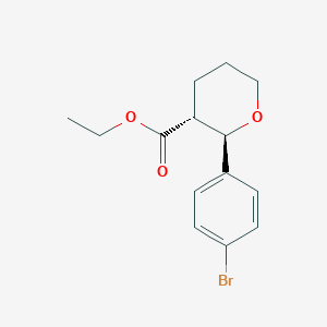 (2R,3R)-Ethyl 2-(4-bromophenyl)tetrahydro-2H-pyran-3-carboxylateͼƬ