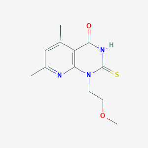 2-mercapto-1-(2-methoxyethyl)-5,7-dimethylpyrido[2,3-d]pyrimidin-4(1H)-oneͼƬ