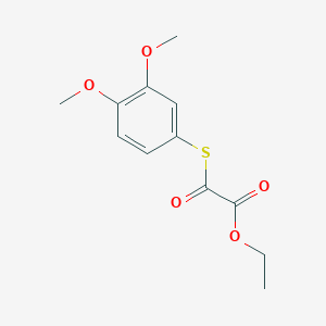 Ethyl 2-(3,4-dimethoxyphenyl)sulfanyl-2-oxo-acetateͼƬ