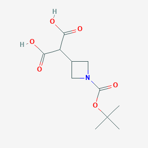 2-{1-[(tert-butoxy)carbonyl]azetidin-3-yl}propanedioicacidͼƬ