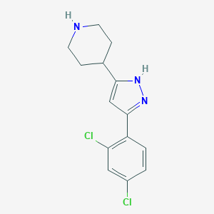 4-[3-(2,4-dichlorophenyl)-1H-pyrazol-5-yl]piperidine图片