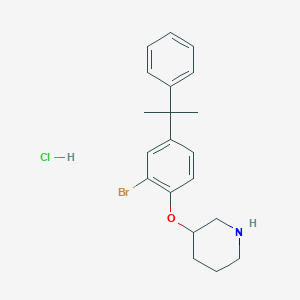 3-[2-Bromo-4-(1-methyl-1-phenylethyl)phenoxy]-piperidine hydrochloride图片