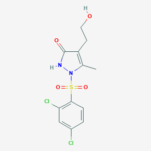 1-[(2,4-Dichlorophenyl)sulfonyl]-4-(2-hydroxyethyl)-5-methyl-1,2-dihydro-3H-pyrazol-3-oneͼƬ