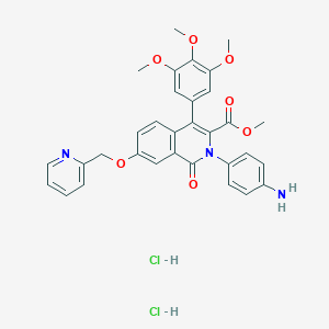 2-(4-Aminophenyl)-1,2-dihydro-1-oxo-7-(2-pyridinylmethoxy)-4-(3,4,5-trimethoxyphenyl)-3-isoquinolinecarboxylic Acid Methyl Ester Dihydrochloride图片