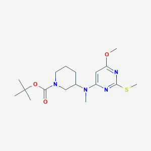 3-[(6-Methoxy-2-methylsulfanyl-pyrimidin-4-yl)-methyl-amino]-piperidine-1-carboxylic acid tert-butyl esterͼƬ