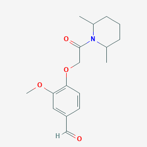 4-[2-(2,6-Dimethylpiperidin-1-yl)-2-oxoethoxy]-3-methoxybenzaldehyde图片