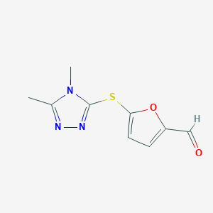 5-[(4,5-dimethyl-4H-1,2,4-triazol-3-yl)thio]-2-furaldehydeͼƬ