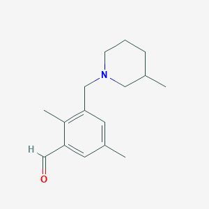 2,5-Dimethyl-3-[(3-methyl-1-piperidinyl)methyl]benzaldehyde图片