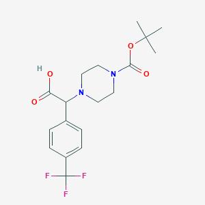 2-{4-[(TERT-BUTYL)OXYCARBONYL]PIPERAZINYL}-2-[4-(TRIFLUOROMETHYL)PHENYL]ACETIC ACIDͼƬ