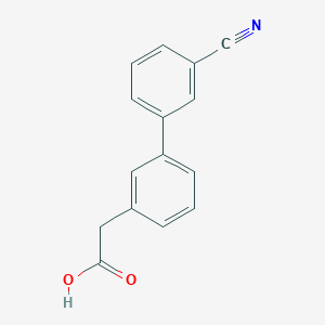 2-(3'-Cyano-[1,1'-biphenyl]-3-yl)acetic acidͼƬ