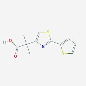 2-methyl-2-[2-(thiophen-2-yl)-1,3-thiazol-4-yl]propanoic acidͼƬ