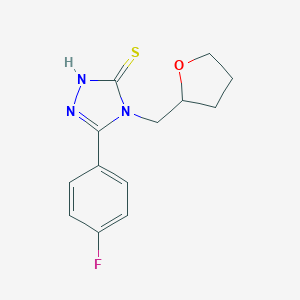 5-(4-Fluorophenyl)-4-(oxolan-2-ylmethyl)-4H-1,2,4-triazole-3-thiolͼƬ