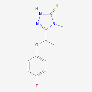 5-[1-(4-Fluorophenoxy)ethyl]-4-methyl-4H-1,2,4-triazole-3-thiol图片