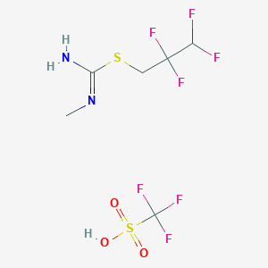 N'-methyl[(2,2,3,3-tetrafluoropropyl)sulfanyl]methanimidamide trifluoromethanesulfonic acidͼƬ