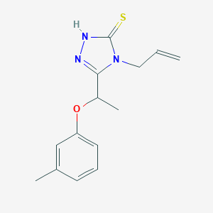 4-Allyl-5-[1-(3-methylphenoxy)ethyl]-4H-1,2,4-triazole-3-thiol图片