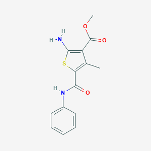 2-Amino-4-methyl-5-phenylcarbamoylthiophene-3-carboxylic acid methyl esterͼƬ