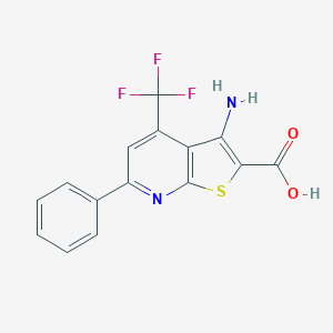 3-Amino-6-phenyl-4-(trifluoromethyl)thieno[2,3-b]pyridine-2-carboxylic acidͼƬ