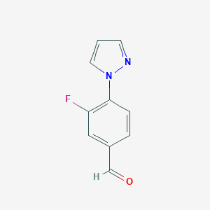 3-Fluoro-4-(1H-pyrazol-1-yl)benzaldehydeͼƬ