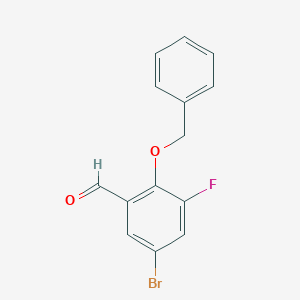 5-Bromo-3-fluoro-2-(phenylmethoxy)benzaldehydeͼƬ