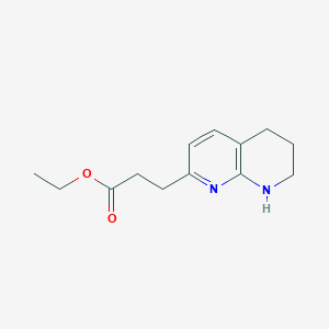 Ethyl 3-(5,6,7,8-tetrahydro-1,8-naphthyridin-2-yl)propanoateͼƬ