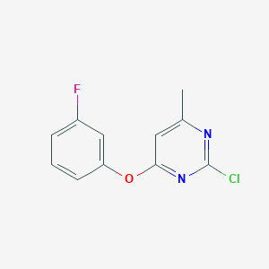 2-Chloro-4-(3-fluorophenoxy)-6-methylpyrimidineͼƬ