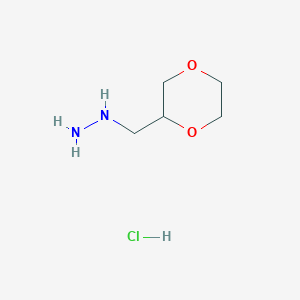 (1,4-dioxan-2-ylmethyl)hydrazine hydrochlorideͼƬ