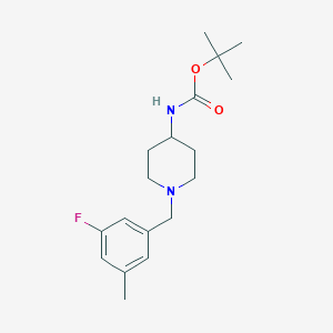 tert-Butyl 1-(3-fluoro-5-methylbenzyl)piperidin-4-ylcarbamateͼƬ