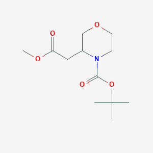 tert-Butyl 3-(2-methoxy-2-oxoethyl)morpholine-4-carboxylateͼƬ