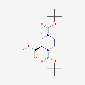 Methyl(R)-1,4-(di-Boc)-piperazine-2-carboxylate图片