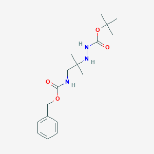 tert-Butyl 2-(1-(((Benzyloxy)carbonyl)amino)-2-methylpropan-2-yl)hydrazinecarboxylateͼƬ