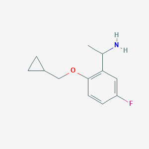 1-(2-Cyclopropylmethoxy-5-fluorophenyl)-ethylamineͼƬ