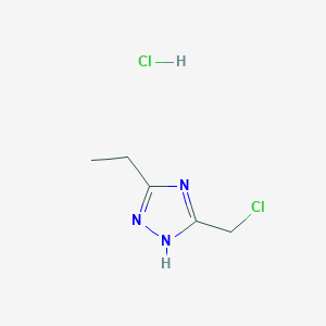 3-(Chloromethyl)-5-ethyl-1H-1,2,4-triazole Hydrochloride图片