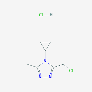 3-(chloromethyl)-4-cyclopropyl-5-methyl-4H-1,2,4-triazole hydrochlorideͼƬ