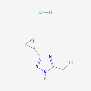 5-(chloromethyl)-3-cyclopropyl-1H-1,2,4-triazole hydrochloride图片