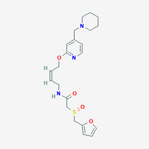 (Z)-2-((Furan-2-ylmethyl)sulfinyl)-n-(4-((3-(piperidin-1-ylmethyl)pyridin-2-yl)oxy)but-2-en-1-yl)acetamideͼƬ