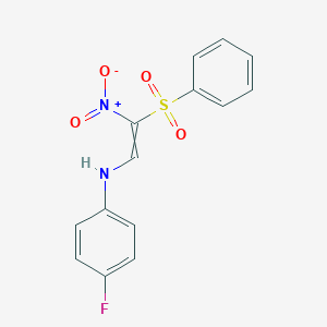 4-Fluoro-N-[2-nitro-2-(phenylsulfonyl)vinyl]anilineͼƬ