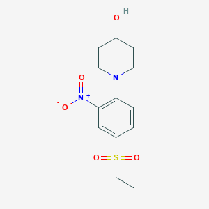 1-[4-(Ethylsulfonyl)-2-nitrophenyl]piperidin-4-olͼƬ