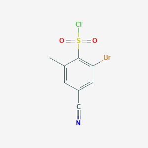 2-Bromo-4-cyano-6-methylbenzenesulfonyl chlorideͼƬ