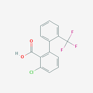 6-Chloro-2-(2-trifluoromethylphenyl)benzoic acidͼƬ