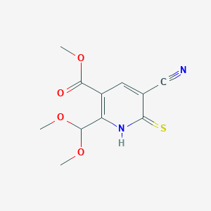 5-Cyano-2-dimethoxymethyl-6-mercapto-nicotinic acidmethylesterͼƬ