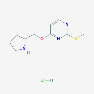 2-Methylsulfanyl-4-(pyrrolidin-2-ylmethoxy)-pyrimidine hydrochloride图片