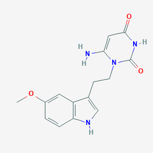 6-amino-1-[2-(5-methoxy-1H-indol-3-yl)ethyl]-1,2,3,4-tetrahydropyrimidine-2,4-dioneͼƬ