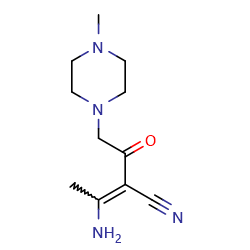 3-amino-2-[2-(4-methylpiperazin-1-yl)acetyl]but-2-enenitrileͼƬ